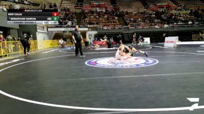 Junior Boys - 150 lbs Champ. Round 3 - Ben Calia vs Sebastian Garcia, Junipero Serra High School Wrestling