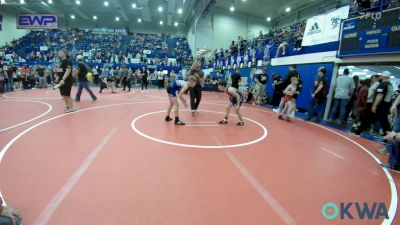 85 lbs Quarterfinal - Zayden Stanley, Newcastle Youth Wrestling vs Cayden Beavers, Harrah Little League Wrestling