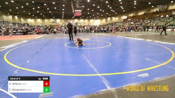 50 lbs Consi Of 4 - Shaylie Wilkins, Small Town Wrestling vs Zara Bongcaron, Red Star Wrestling Academy