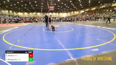 50 lbs Consi Of 4 - Shaylie Wilkins, Small Town Wrestling vs Zara Bongcaron, Red Star Wrestling Academy