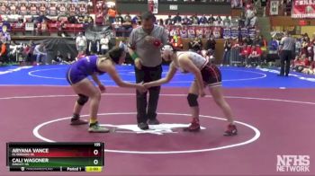 155 lbs Champ. Round 1 - Cali Wagoner, Oakley HS vs Aryana Vance, El Dorado HS