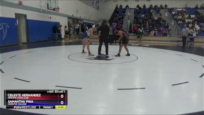 138 lbs Cons. Round 1 - Samantha Pina, Cerritos College vs Celeste Hernandez, Arizona State Club