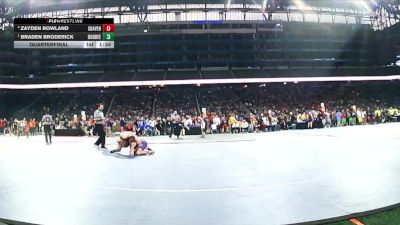 D3-144 lbs Quarterfinal - Braden Broderick, Dundee vs Zayden Rowland, South Haven
