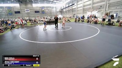 100 lbs Placement Matches (8 Team) - Ben Ziola, Team Nebraska vs Ryan Hirchert, Team Idaho