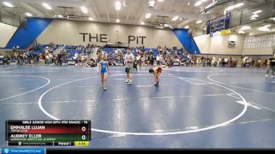 76 lbs Round 2 - Audrey Eller, Sanderson Wrestling Academy vs EmmaLee Lujan, Top Of Utah