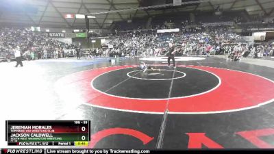 53 lbs Champ. Round 2 - Jeremiah Morales, Toppenish USA Wrestling Club vs Jackson Caldwell, South West Washington Wrestling Club