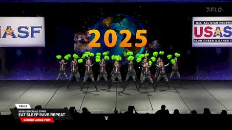 5678! Senior All Stars - Eat Sleep Rave Repeat [2025 Senior Large Pom Semis] 2025 The Dance Worlds