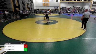 157C lbs Rr Rnd 2 - Micah Hanau, Army West Point vs Fin Nadeau, Binghamton