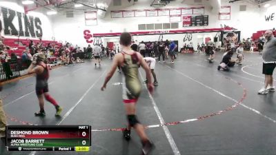 106/113 Round 2 - Desmond Brown, Rush MMA vs Jacob Barrett, Alpha Wrestling Club