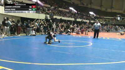 6-8 100 Champ. Round 1 - Ethan Pope, Williamsburg Wrestling Club vs Landon Loveless, Poquoson Athletic Association