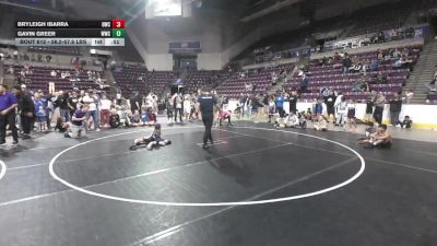 56.2-57.6 lbs Champ. Round 2 - Bryleigh Ibarra, Duran Wrestling Club vs Gavin Greer, Widefield Wrestling Club