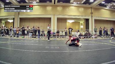 132 lbs Consi Of 16 #1 - Pablito Rodriguez, Alamosa vs Justin Giard, Cats WC
