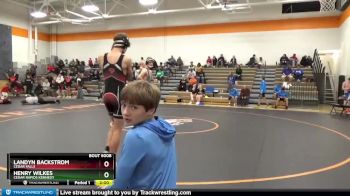 JV Boys-10 lbs Round 1 - Landyn Backstrom, Cedar Falls vs Henry Wilkes, Cedar Rapids Kennedy