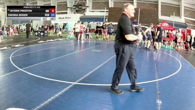 126 lbs Cons. Round 4 - Jayden Preston, Arizona vs Takoda Boger, Utah