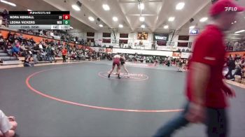 130 lbs Cons. Semi - Nora Kendall, Star Valley vs Leona Vickers, Worland High School