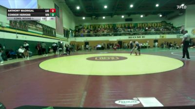 132 lbs Cons. Round 1 - Anthony Madrigal, Lakewood vs Connor Herkins, Villa Park