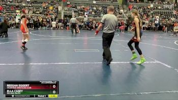 91 lbs Quarterfinal - Reegan Eggert, Valentine Wrestling Club vs Ella Casey, Millard South