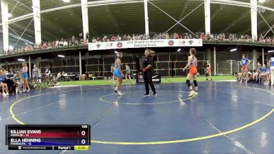 106 lbs Round 1 (6 Team) - Killian Evans, Missouri vs Ella Henning, Minnesota