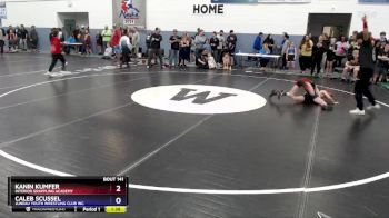 77 lbs Quarterfinal - Kanin Kumfer, Interior Grappling Academy vs Caleb Scussel, Juneau Youth Wrestling Club Inc.