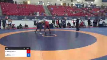 88 lbs Consolation - Quantal Langford, California vs Andre Blake, Bronco Wrestling Club