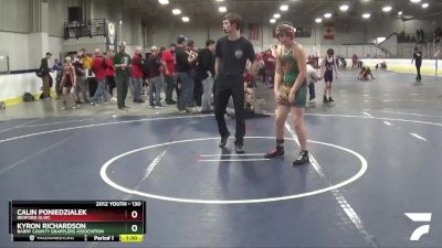 130 lbs Cons. Round 4 - Calin Poniedzialek, Bedford GLWC vs Kyron Richardson, Barry County Grapplers Association