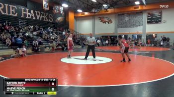 N-26 lbs Cons. Semi - Maeve Peach, Big Game Wrestling Club vs Kayden Dietz, Western Dubuque