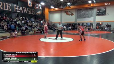 N-26 lbs Cons. Semi - Maeve Peach, Big Game Wrestling Club vs Kayden Dietz, Western Dubuque