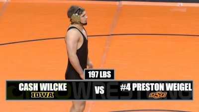 197 lbs Preston Weigel, OKST vs Cash Wilcke, Iowa