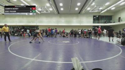 120 lbs Cons. Semi - Camryn Dickey, Tucson Cyclones vs Zoey Pulver, Takedown Express W/C