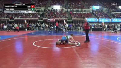 95 lbs Cons. Round 5 - Asher Miles, Circle Wrestling Club vs Jax Miles, Team Champs