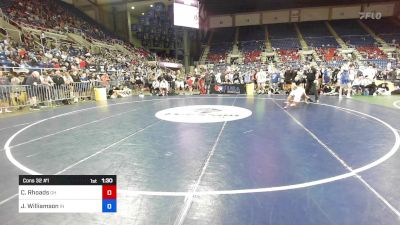 126 lbs Cons 32 #1 - Colton Rhoads, OH vs Justin Williamson, IN