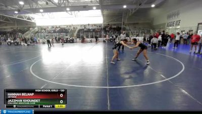 120 lbs Round 1 - Jazzman Khoundet, Stallions Wrestling Club vs Hannah Belnap, Skyview