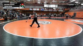 144 lbs Quarterfinal - Brayden Spriggs, Glenns Ferry vs Teegan Ward, Declo