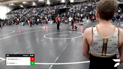 90 lbs Cons. Round 2 - Miles Babcock, Broken Bow Wrestling Club vs DeShawn Varela, Kearney Matcats