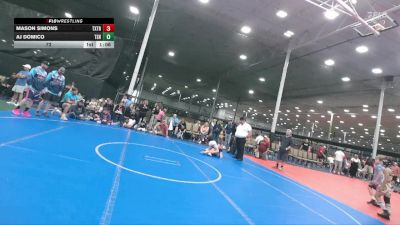 72 lbs Round 2 (6 Team) - Mason Simons, Terps Xtreme vs AJ Domico, Tri State Hammers