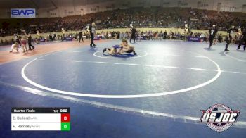 64 lbs Quarterfinal - Elijah Ballard, Marlow Outlaws vs Hunter Ramsey, Newkirk Takedown Club