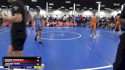 102 lbs Quarters & 1st Wb (16 Team) - Zayden Mansfield, Illinois vs Jovanni Tovar, Florida