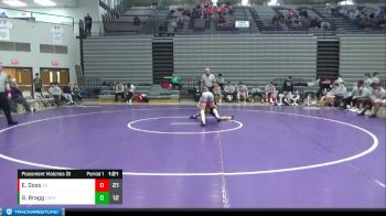 120 lbs Placement Matches (8 Team) - Eddie Goss, Center Grove vs Gavin Bragg, Cathedral