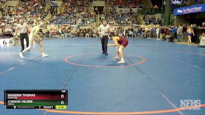 145 lbs Champ. Round 1 - Carson Hildre, Velva vs Shaiden Thomas, Grafton