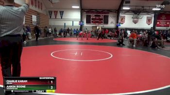 132 lbs Quarterfinal - Aaron Boone, Washington vs Charlie Karam, Solon