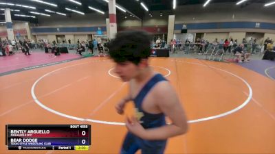 136 lbs Quarterfinal - Bently Arguello, Panhandle RTC vs Bear Dodge, Texas Style Wrestling Club