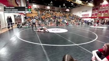 190 lbs Cons. Round 4 - Zack Kuntz, Greybull/Riverside vs Hadley Hudson, Thunder Basin