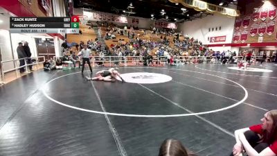 190 lbs Cons. Round 4 - Zack Kuntz, Greybull/Riverside vs Hadley Hudson, Thunder Basin