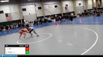 197 lbs Cons. Round 2 - Jaron Alf, Ottawa University vs Jamar Toston, Colby Community College