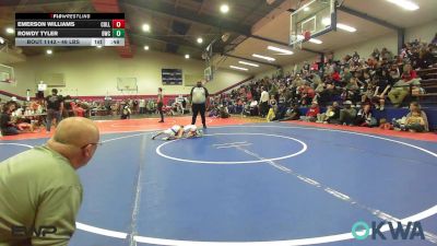 46 lbs Consolation - Emerson Williams, Collinsville Cardinal Youth Wrestling vs Rowdy Tyler, Berryhill Wrestling Club