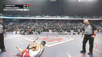 4A 106 lbs Cons. Round 1 - Landon Little, Central Davidson High School vs Esteban Placencia, Southwest Onslow High School