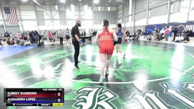65 lbs Champ. Round 1 - Aubrey Sharbono, MT vs Alexandra Lopez, CA