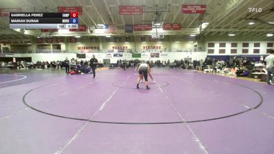 145 lbs Champ. Round 1 - Gabriella Perez, Campbellsville University vs Mariah Duran, Morningside