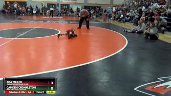 Round 2 - Camden Cronkleton, Midland Little Eagles vs Ada Miller, Knights Wrestling Club