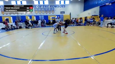 132 lbs Cons. Semi - Kai Benedetti, Wellington Community Hs vs Isaac Velazquez, Freedom